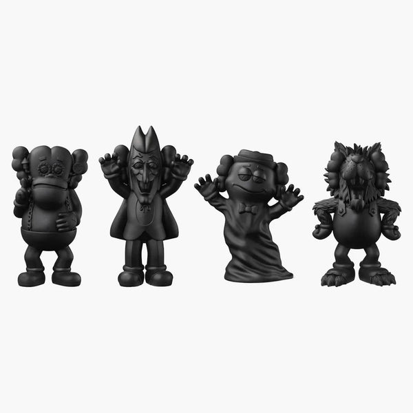 Kaws Cereal Monsters Franconia Berry Count Chocula Boo Berry Frute Brute Figure Set Black