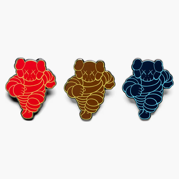 Kaws Chum Pin (Set of 3) Red Navy Olive