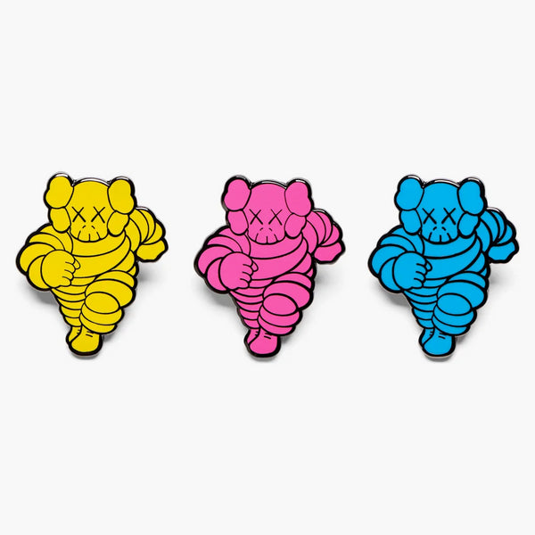 Kaws Chum Pin (Set of 3) Yellow Pink Blue