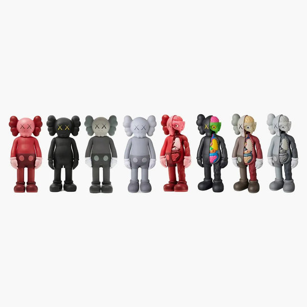 Kaws Companion Flayed Open Edition & Companion Open Edition Vinyl Figure Black/Blush/Brown/Grey Set