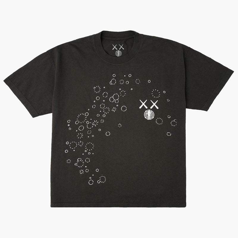 Kaws for Kid Cudi Moon Man Gid Shirt Black