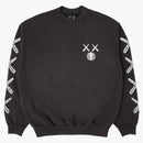 Kaws for Kid Cudi Moon Man Back Print Crewneck Sweatshirt Vintage Black