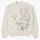 Kaws for Kid Cudi Moon Man Front Crewneck Bluza Vintage White