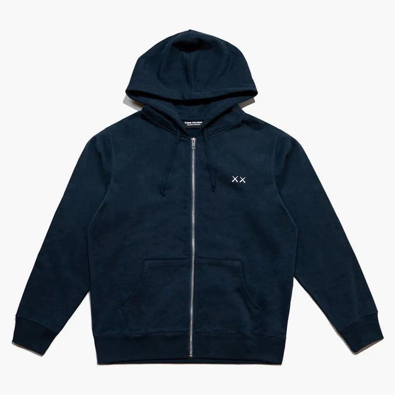 Kaws Holiday Changbai Mountain Zip Up Hoodie Navy