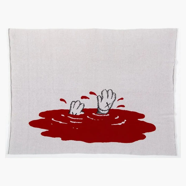 Kaws House of Voltaire Cashmere Blanket Red