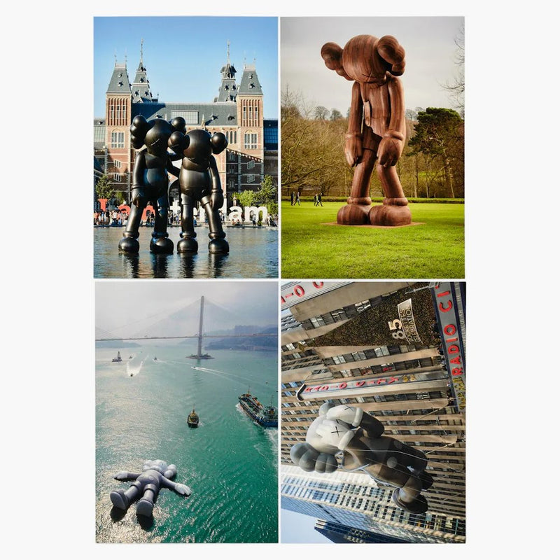 Monumentální sochy Kaws Poscard (sada 4) Multi