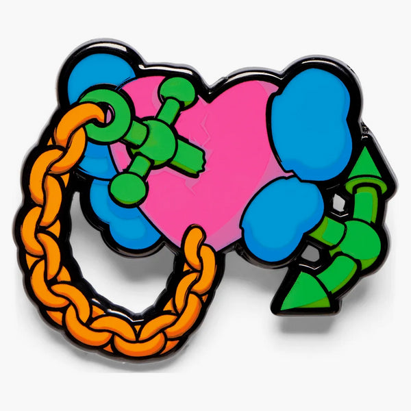 Kaws permanent love pin multicolor