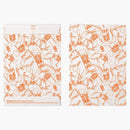 Ornamento de corte de tablero de esqueleto de Kaws naranja