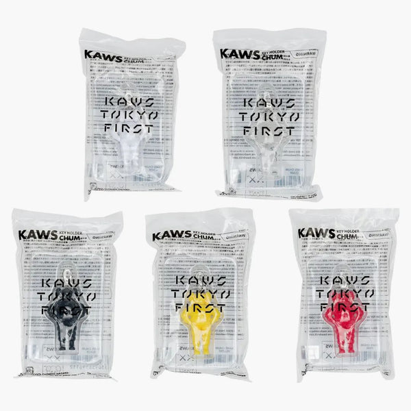 Kaws Tokyo First Chum Keychain Clear/White/Black/Yellow/Pink Set (2021)
