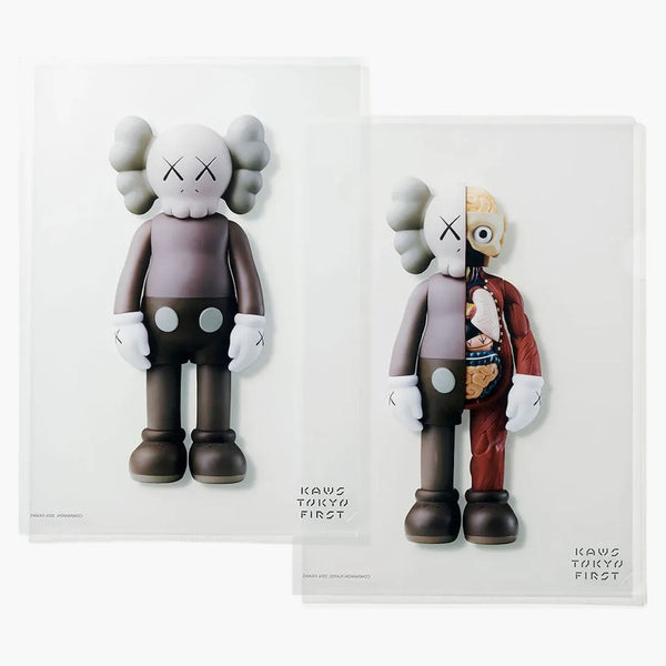 Kaws Tokyo First Clear File Companion & Flayed Companion Brown Set