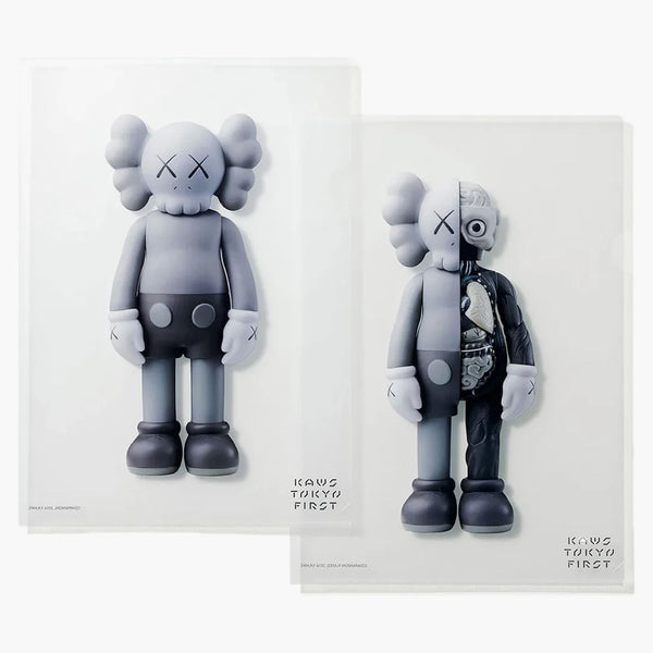 Kaws Tokyo First Clear File Companion & Flayed Companion Gray/Black/Brown Set