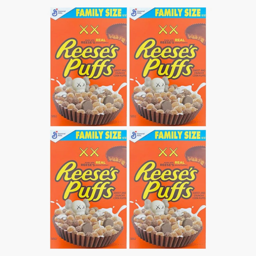 Kaws X Reese's Puffs Cereal Family Size 4x Lot – bei HYPENEEDZ kaufen
