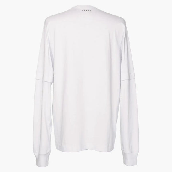 Kaws X Sacai Embroidery L/s Tee White