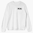 Kaws x sacai embroidery l/s tea white white