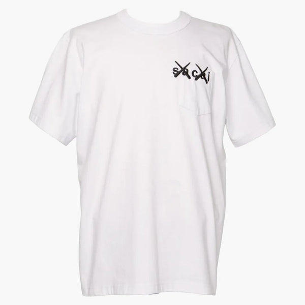 Kaws X Sacai Embroidery Tee White X Black