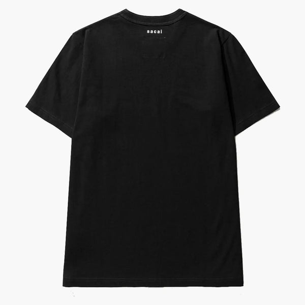 Kaws X Sacai Flock Print T-shirt Black/purple