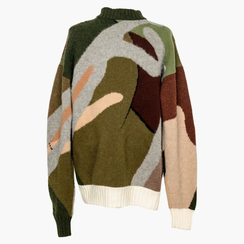 Kaws X Sacai Knit Pullover Green