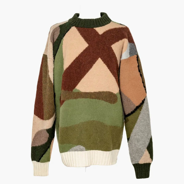 Kaws X Sacai Knit Pullover Green