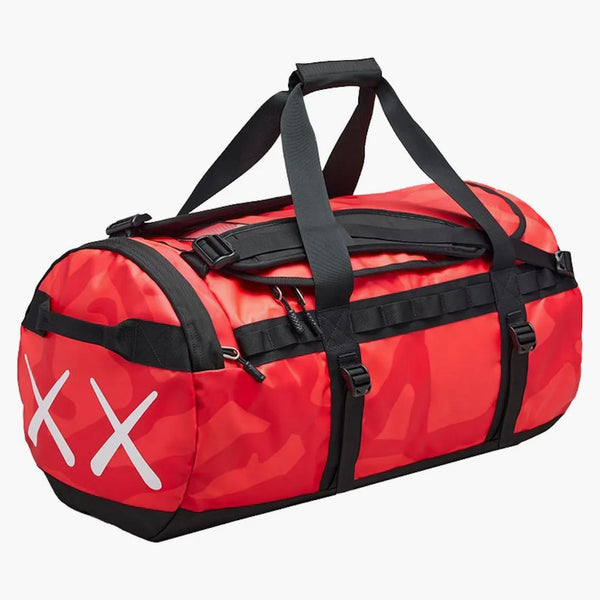 Kaws X The North Face M Duffle Bag Brilliant Coral 86 Print