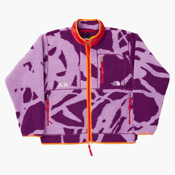 KAWS X The North Face Freeride Fleece Jacket Pamplona Purple Dragline Print