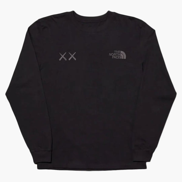 Kaws x North Face L/s tričko černé
