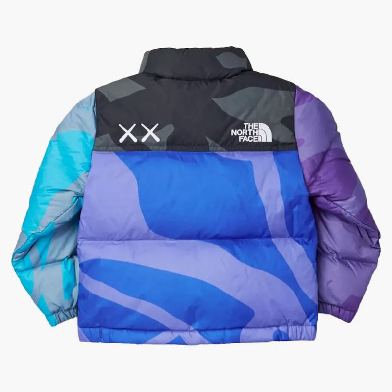 Kaws x The North Face Toddler 96 Nuptse bunda KW Monterey Blue Print