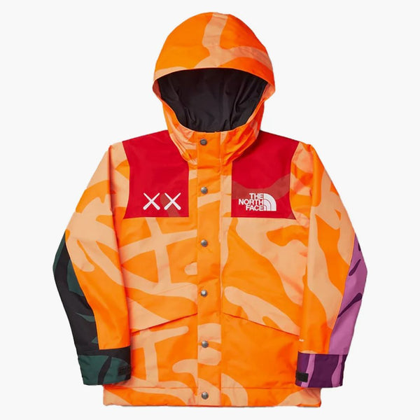 Kaws x North Face Youth 1986 Mountain Jacket KW Power Orange 86 Print