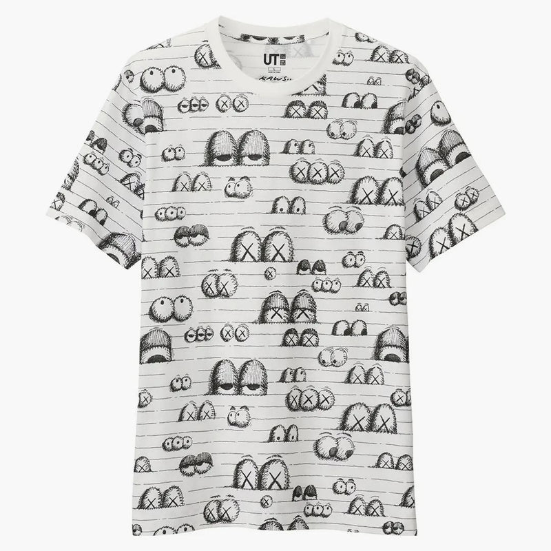 Kaws X Uniqlo All Over Eyes Tee White