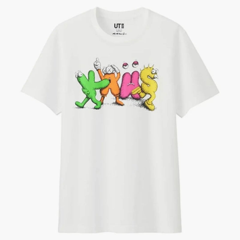 Kaws X Uniqlo Logo Tea (Japanese Sizing) White
