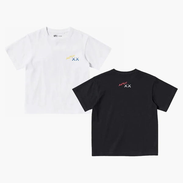Kaws x Uniqlo Warhol Kids 'UT Graphic 471935/476424 Set de camiseta blanco/negro
