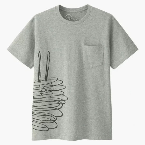 Kaws X Uniqlo X Peanuts Dust Cloud Pocket Tea Tea Gray