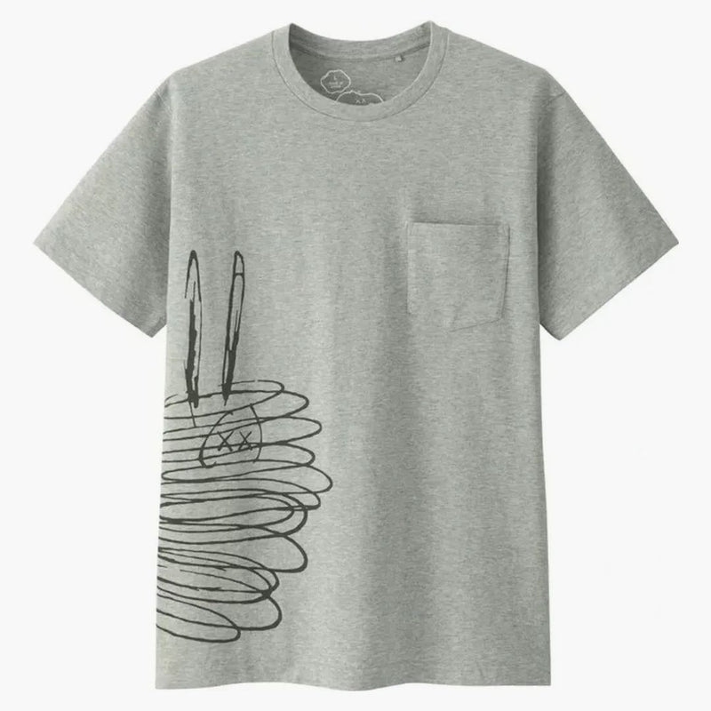 Kaws X Uniqlo X Peanuts Dust Cloud Pocket Tea Tea Gray