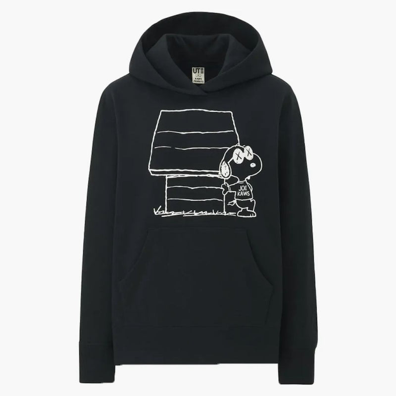 KAWS X UNIQLO X Peanuts Joe Kaws Doghouse Hoodie (US Womens Dimension) Negro