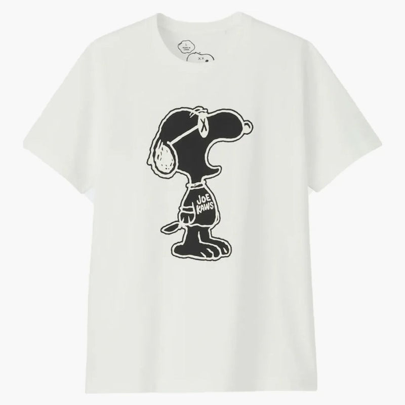 Kaws X Uniqlo X Peanuts Joe Kaws Yawn Outline Tea White