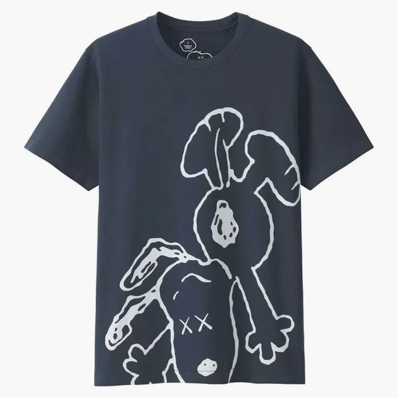 Kaws X Uniqlo X Peanuts Snoopy Falling Tea Navy