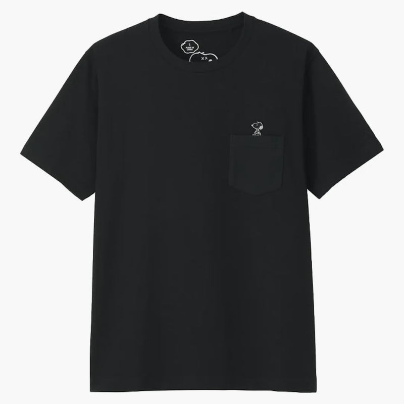 Kaws X Uniqlo X Peanuts Snoopy Pocket Tea Black