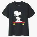 Kaws X Uniqlo X Peanuts Snoopy Skateboarding Tea Black