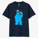 Kaws X Uniqlo X Sesame Street Cookie Monster Tea Navy