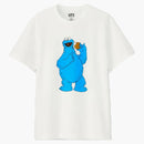 Kaws X Uniqlo X Sesame Street Cookie Monster Tee White
