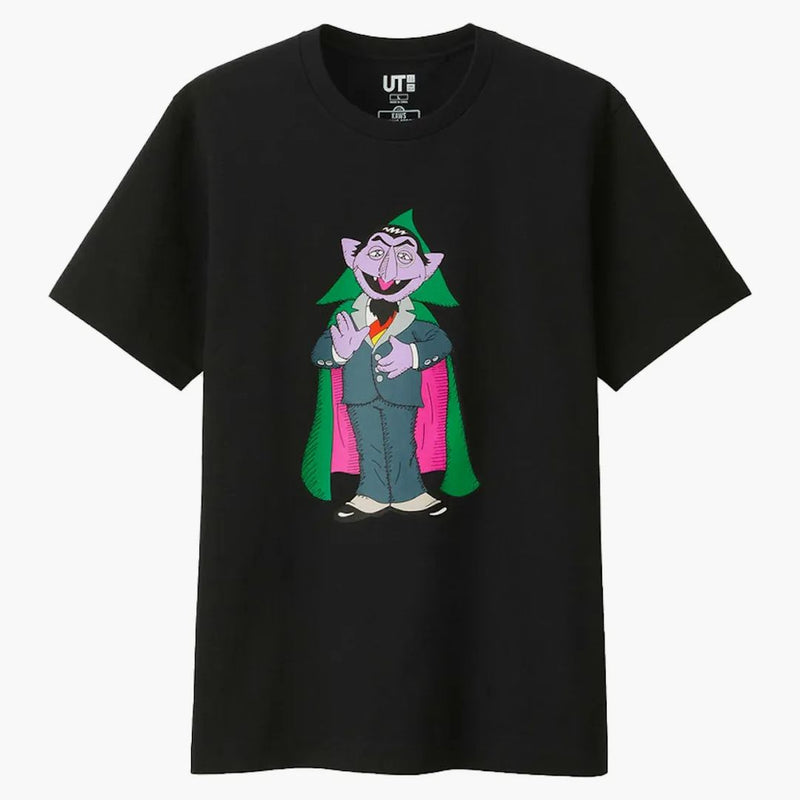 Kaws X Uniqlo X Sesame Street Count from Count Tea Black