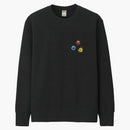 Kaws X Uniqlo X Sesame Street Elmo Cookie Monster Big Bird Heads Sweatshirt Black
