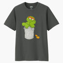 Kaws X Uniqlo X Sesame Street Oscar the Grouch Tee Gray