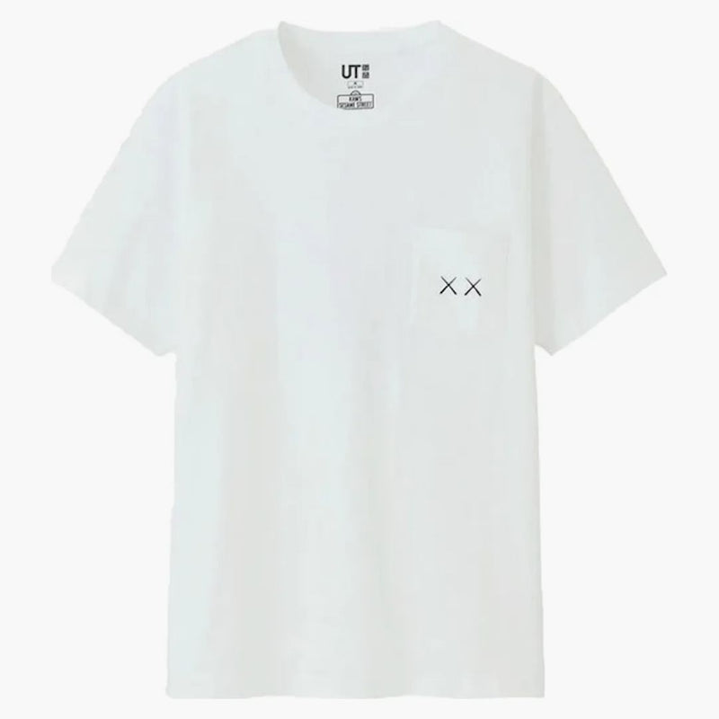Kaws X Uniqlo X Sesame Street XX Pocket Tee White