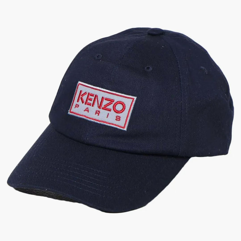 Kenzo Logo Patch Baseball Hat Navy