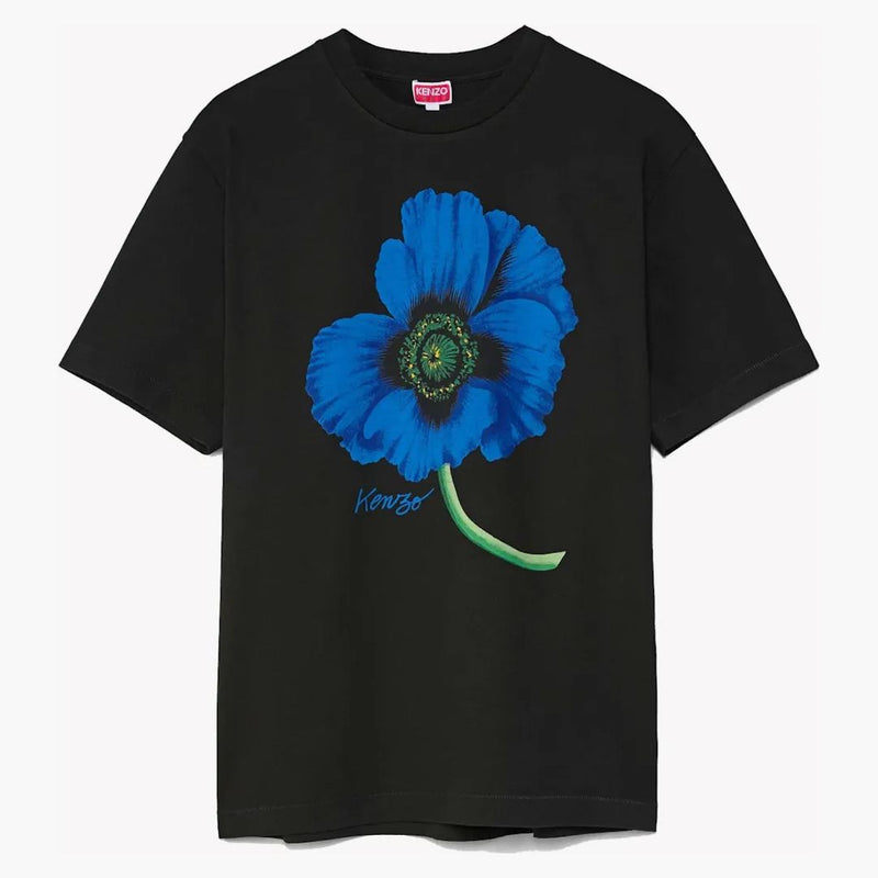 Kenzo Poppy By Nigo Front Print T-shirt Black