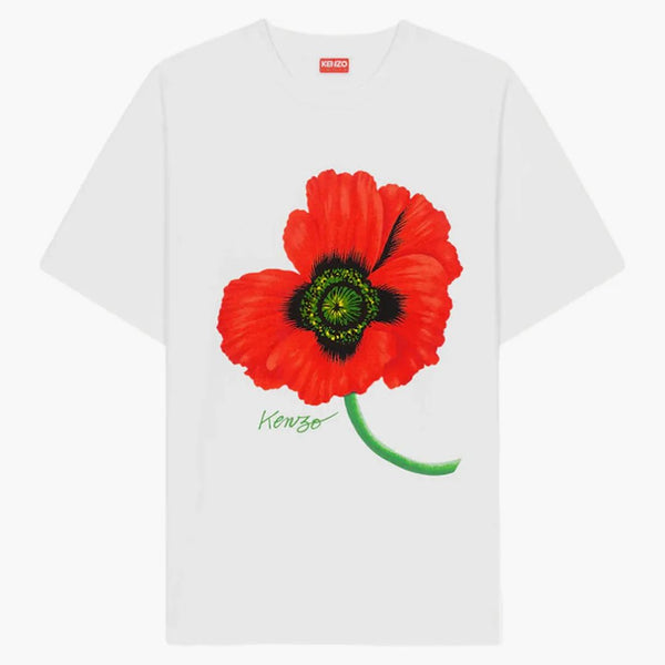 Kenzo Poppy By Nigo Front Print T-shirt White