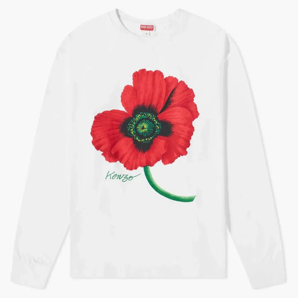 Kenzo Poppy By Nigo Long Sleeve T-shirt White