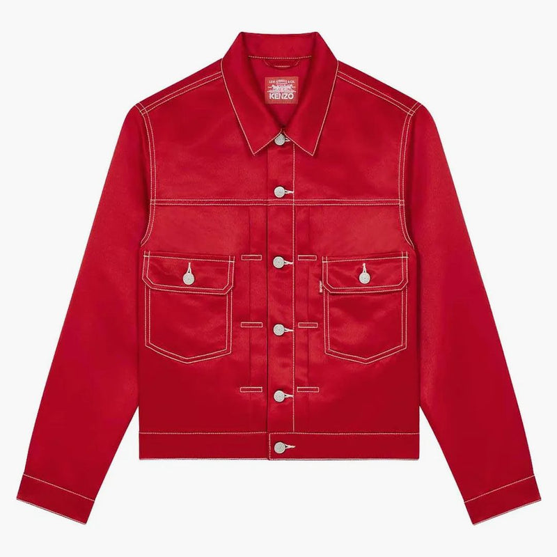 Kenzo X Levi's Type Ii Genderless Trucker Jacket Cherry