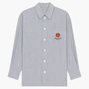 Kenzo X Nigo Boke Flower Crest on Pocket Oversized Shirt Midnight Blue