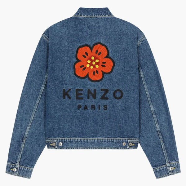 Kenzo X Nigo Boke Flower Embroidered Denim Tracker Jacket Blue